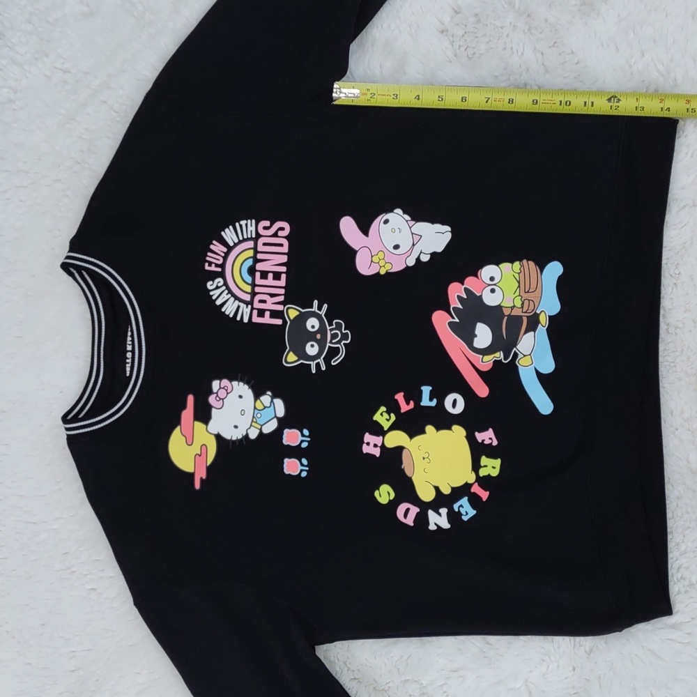 Hello Kitty And Friends By Sanrio Black Sweatshirt with Colorful Friends Design - Picture 12 of 17